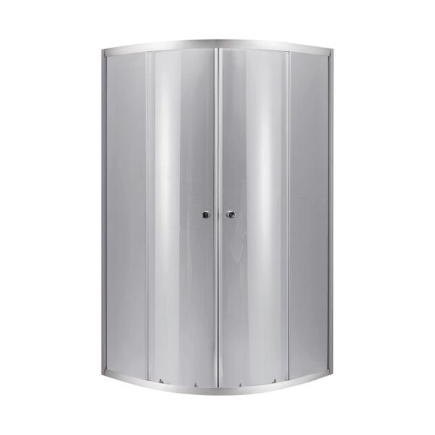 Lidz Набор: Душевая кабина Latwa SC90x90.SAT.LOW.DGR, полукруглая, стекло тонированное 4 мм + Душевой поддон Kapielka ST90x90x14, фото , изображение 3 | SNABZHENIE.com.ua