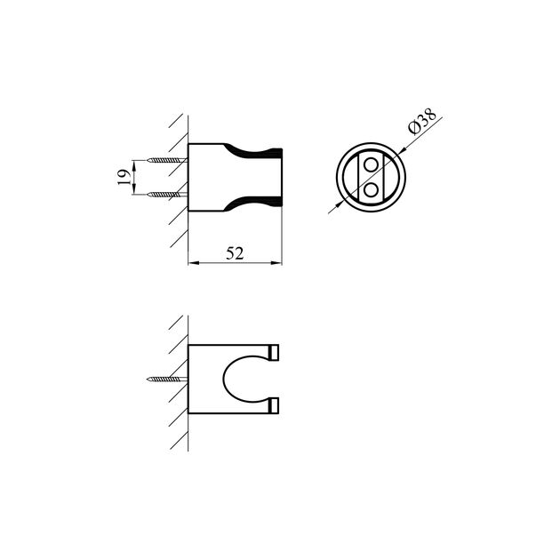 Держатель для душа Kroner Element 2840872915Z-3801, фото  | SNABZHENIE.com.ua