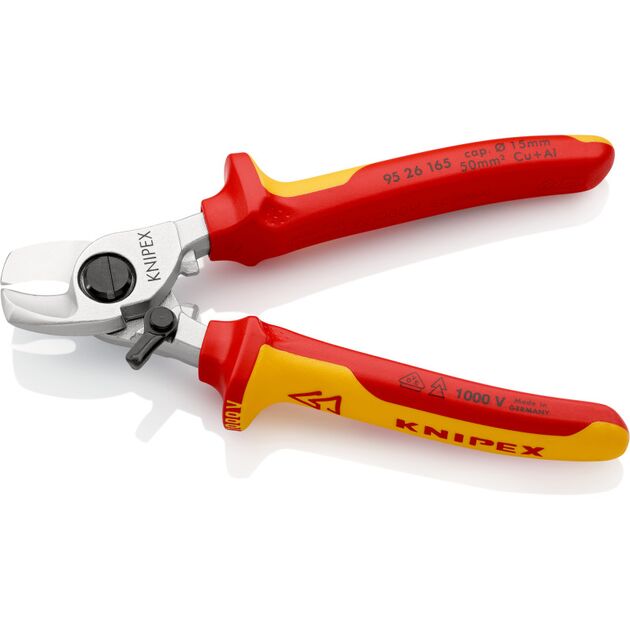 Ножиці для різки кабелів KNIPEX 95 26 165 SB, фото , зображення 2 | SNABZHENIE.com.ua