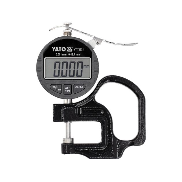 Товщиномір з електронною шкалою YATO діапазон 0- 12.7 мм, точність- ±0.001 мм [50], фото  | SNABZHENIE.com.ua