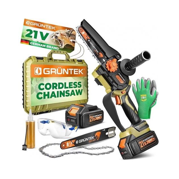Мини-пила аккумуляторная GRUNTEK Li-Ion 21V 2Ah, фото  | SNABZHENIE.com.ua