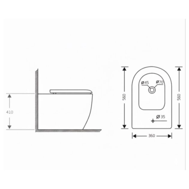 Биде напольное Qtap Jay 560х360х410 мм, White QT07443375W, фото , зображення 2 | SNABZHENIE.com.ua