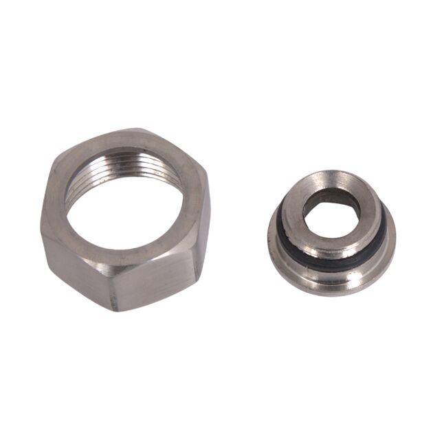 Гайка смесителя и стойки с футоркой Lidz (31,3х28х15) для смесителей и душевых систем Kubis Nickel LDKUB3132815N49531, фото , изображение 2 | SNABZHENIE.com.ua