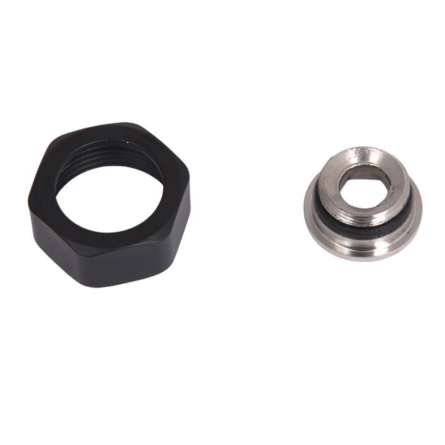 Гайка смесителя и стойки с футоркой Lidz (31,3х28х14) для смесителей и душевых систем Kubis Black LDKUB3132814B49532, фото , изображение 2 | SNABZHENIE.com.ua