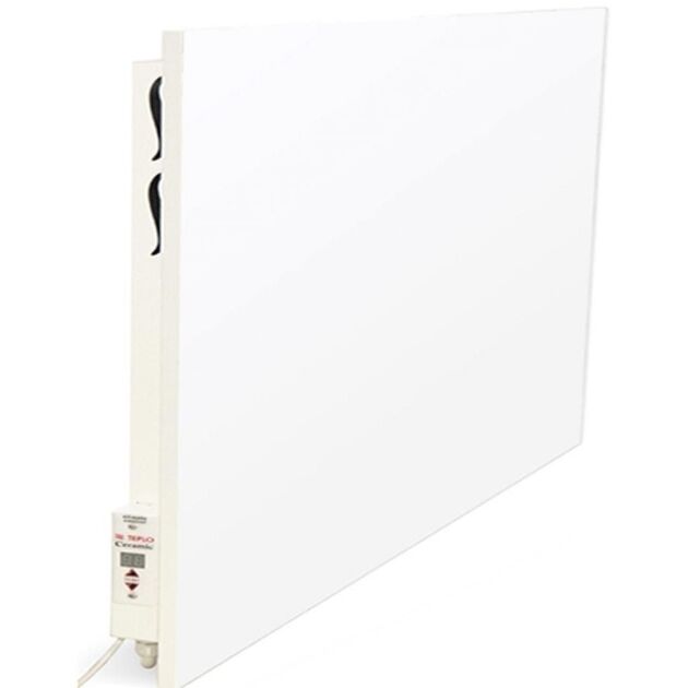 Керамічна панель TEPLOCERAMIC ІЧ + конвекція, 15м2, 750Вт, електр. упр-ння, 90 х 60см, терморегулятор, білий, фото , изображение 2 | SNABZHENIE.com.ua