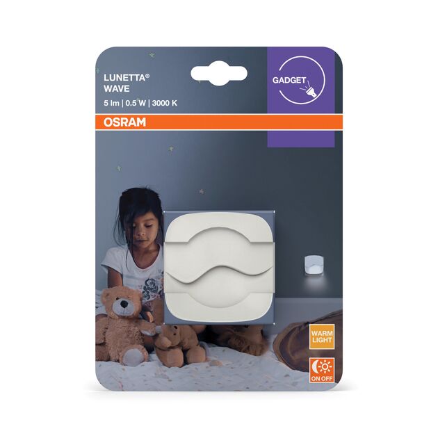 Світильник нічник OSRAM LUNETTA UNETTA WAVE 0.5Вт 3000К 5Лм білий, фото , зображення 7 | SNABZHENIE.com.ua