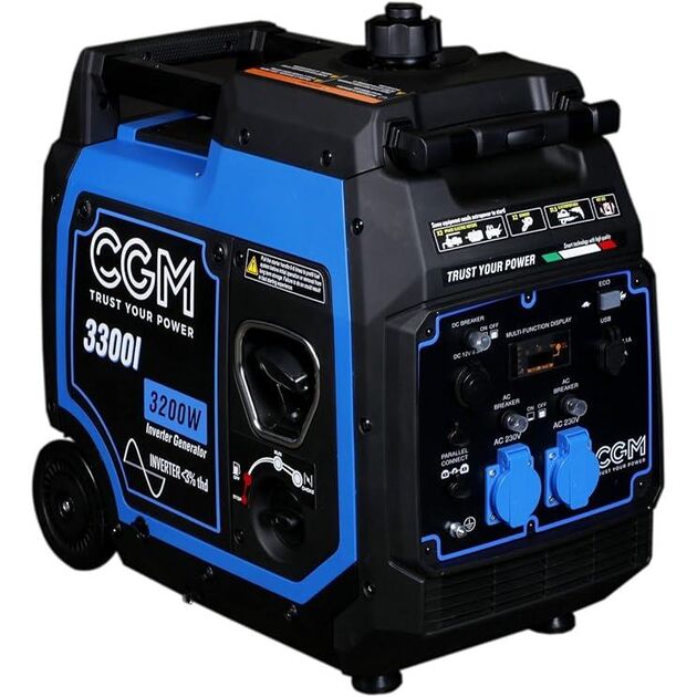 Генератор бензиновий інверторний CGM 3300I 230В 3.2/3.5кВт ручний стартер 32.5кг, фото , зображення 2 | SNABZHENIE.com.ua