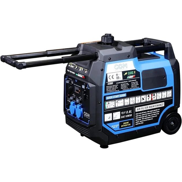 Генератор бензиновий інверторний CGM 3300I 230В 3.2/3.5кВт ручний стартер 32.5кг, фото , зображення 4 | SNABZHENIE.com.ua