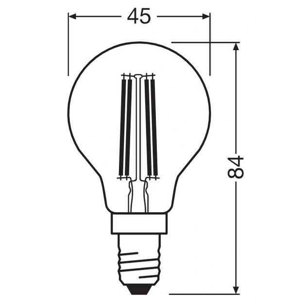 Лампа OSRAM LED E14 3.4Вт 4000K 470Лм P45 філаментна, фото , зображення 5 | SNABZHENIE.com.ua