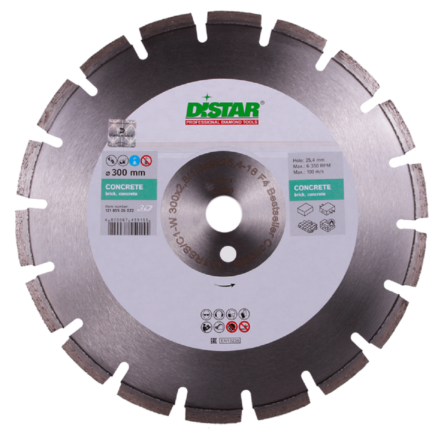 Алмазный отрезной круг DISTAR 300x2,8/1,8x9x25,4-18 F4 Bestseller, фото  | SNABZHENIE.com.ua