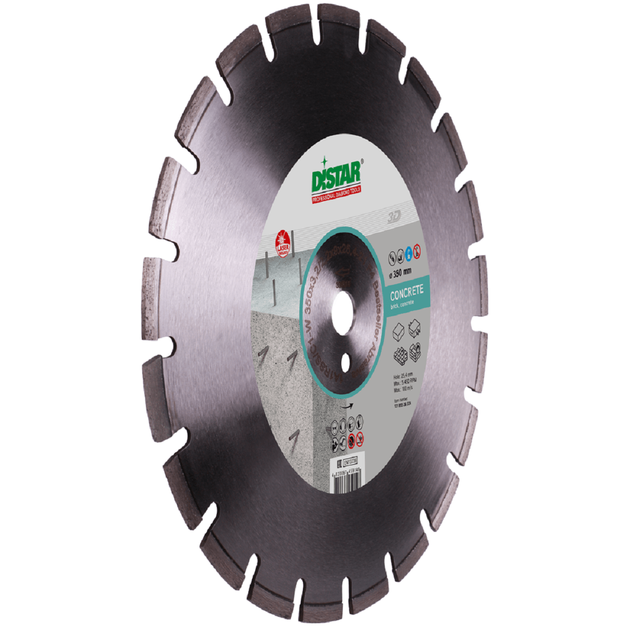 Круг алмазный отрезной DISTAR 350 мм для бетона F4 Bestseller, фото , изображение 2 | SNABZHENIE.com.ua