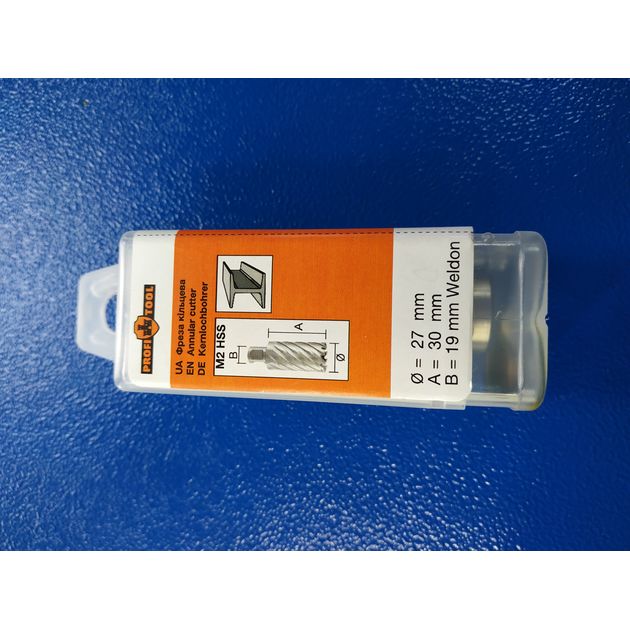 Фреза кольцевая HSS Co 27x30 мм Weldon 19 PROFITOOL (412730M42), фото , изображение 2 | SNABZHENIE.com.ua Фреза кольцевая HSS Co 27x30 мм Weldon 19 PROFITOOL (412730M42), фото , изображение 2 | SNABZHENIE.com.ua