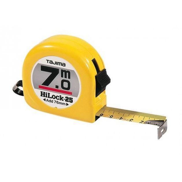 Рулетка TAJIMA HI LOCK H5P70MY, 7м х 25мм, фото  | SNABZHENIE.com.ua