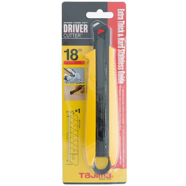 Нож сегментный 18мм TAJIMA Driver Cutter с автоматическим фиксатором, фото , изображение 4 | SNABZHENIE.com.ua Нож сегментный 18мм TAJIMA Driver Cutter с автоматическим фиксатором, фото , изображение 4 | SNABZHENIE.com.ua