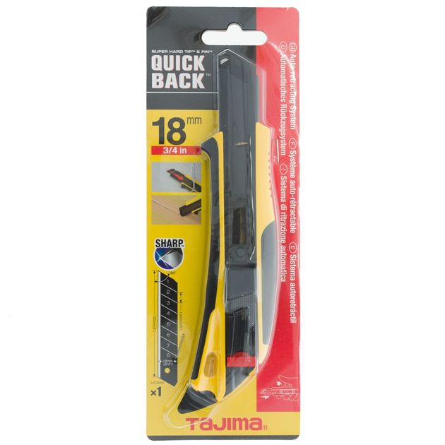 Нож сегментный 18мм TAJIMA Quick Back DFC569B с автофиксатором, фото , изображение 4 | SNABZHENIE.com.ua Нож сегментный 18мм TAJIMA Quick Back DFC569B с автофиксатором, фото , изображение 4 | SNABZHENIE.com.ua