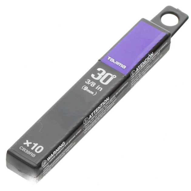 Лезвя сегментні 9мм TAJIMA Acute Angle Razar Black Blades CB39RB, кут нахилу 30°, 10 шт., фото , зображення 3 | SNABZHENIE.com.ua