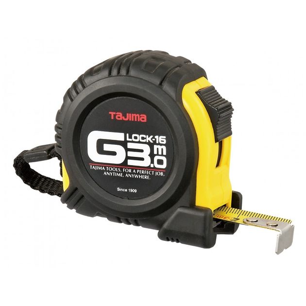 Рулетка ударопрочная TAJIMA G-LOCK G6P30MY 3м*16мм, фото  | SNABZHENIE.com.ua