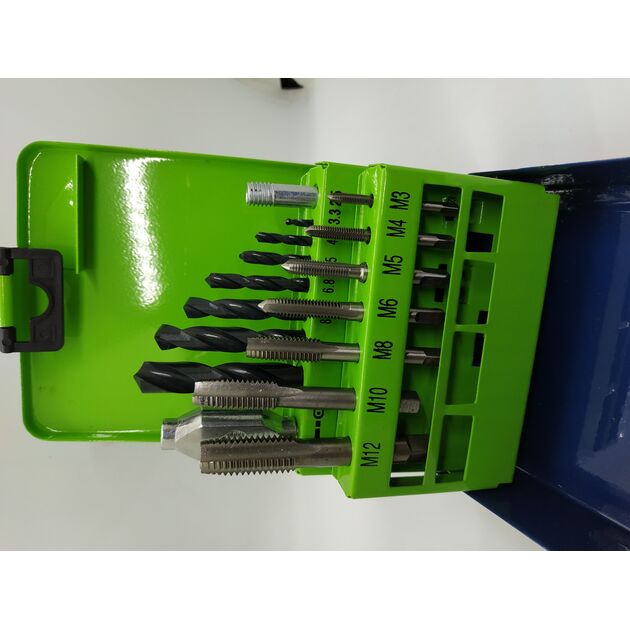 Набір свердел (2,5 - 10,2) і метчиків (М3 - М12) 15 предметів СИБРТЕХ (77305C), фото , зображення 3 | SNABZHENIE.com.ua