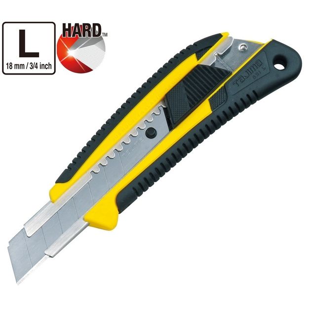 Нож сегментный 18мм TAJIMA Heavy Duty GRI с автоматическим фиксатором, фото  | SNABZHENIE.com.ua