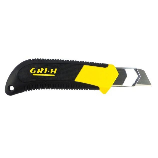 Нож сегментный 18мм TAJIMA Heavy Duty GRI с автоматическим фиксатором, фото , изображение 3 | SNABZHENIE.com.ua Нож сегментный 18мм TAJIMA Heavy Duty GRI с автоматическим фиксатором, фото , изображение 3 | SNABZHENIE.com.ua