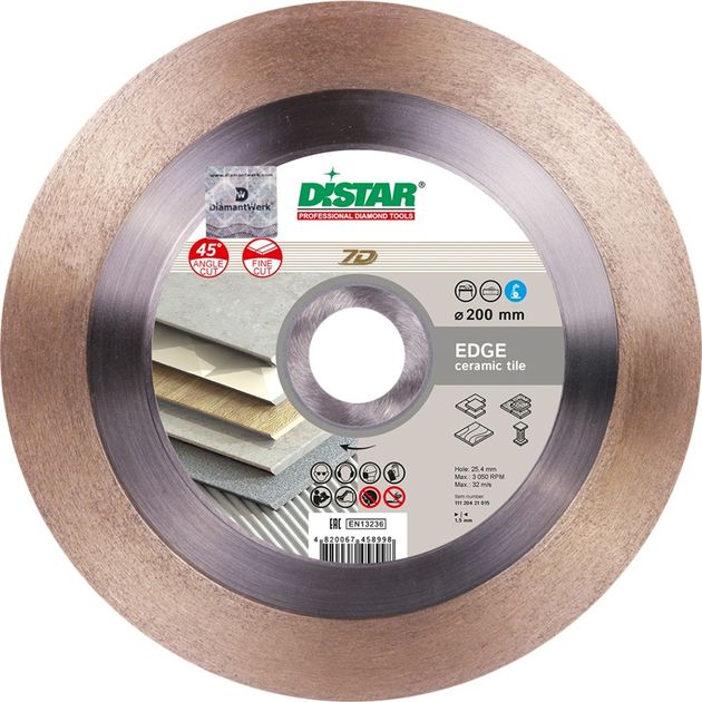 Алмазный отрезной круг DISTAR 200x1,3x25,4 Edge (11120421015), фото , изображение 7 | SNABZHENIE.com.ua Алмазный отрезной круг DISTAR 200x1,3x25,4 Edge (11120421015), фото , изображение 7 | SNABZHENIE.com.ua