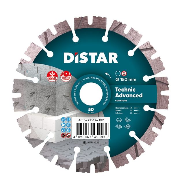 Круг алмазний відрізний DISTAR 1A1RSS/C3-H 150 x 2,3/1,5 x 11 x 22,23-12 Technic Advanced (14315347012), фото  | SNABZHENIE.com.ua