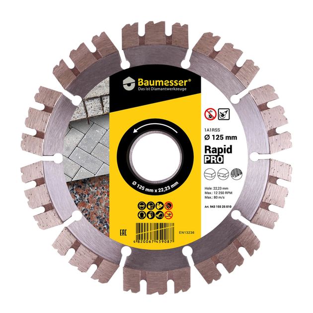 Алмазный отрезной круг Baumesser Rapid PRO 125x2,0/1,2 мм 22,23 мм, фото  | SNABZHENIE.com.ua