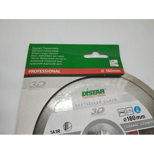 Круг алмазний відрізний DISTAR Bestseller Ceramic Granite 180 x 1,5 x 8,5 x 25,4 1A1R (11320138014), фото , зображення 9 | SNABZHENIE.com.ua