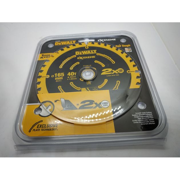 Диск пильный по дереву 165x20 мм, 40 зубьев, DeWALT (DT10301), фото , изображение 4 | SNABZHENIE.com.ua