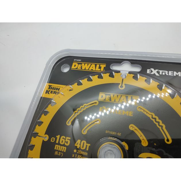 Диск пильный по дереву 165x20 мм, 40 зубьев, DeWALT (DT10301), фото , изображение 7 | SNABZHENIE.com.ua