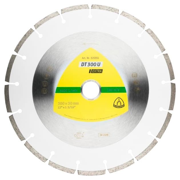 Алмазний диск KLINGSPOR DT 300 U Extra 350 x 2,8 x 25,4 мм для будівельних матеріалів (325350), фото  | SNABZHENIE.com.ua