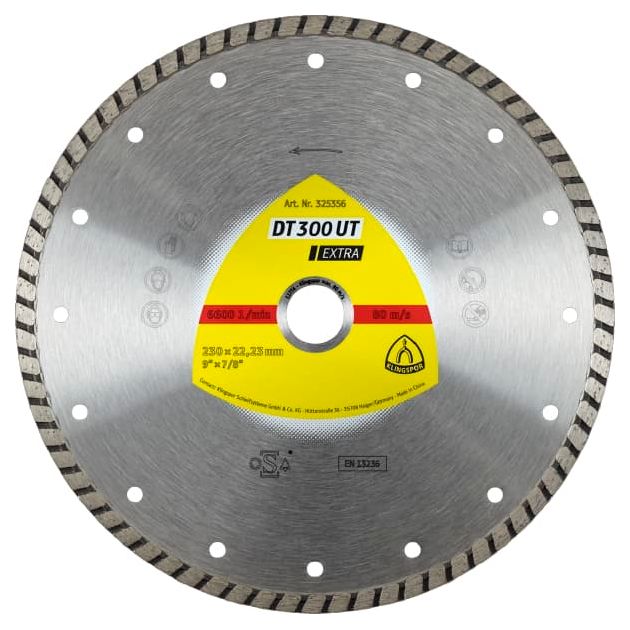 Алмазный диск KLINGSPOR DT 300 UT Extra 230x2,5x22,23 мм для бетона, фото  | SNABZHENIE.com.ua