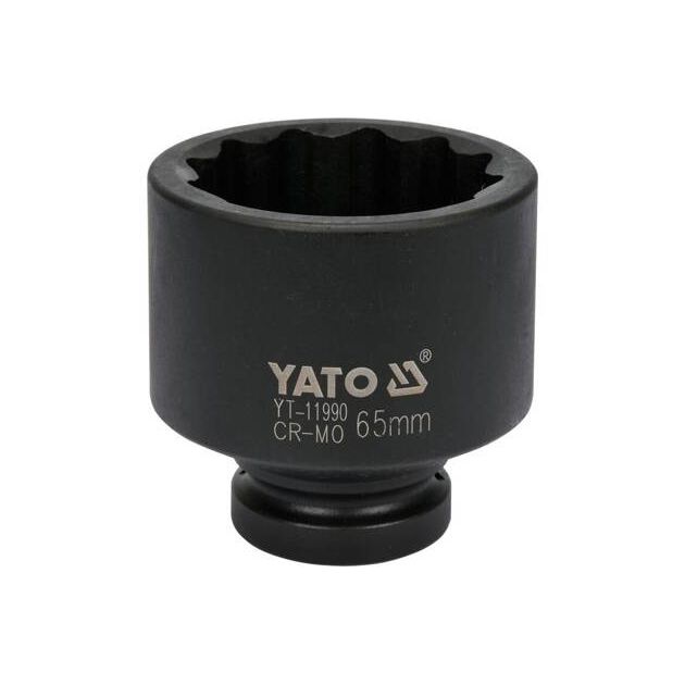 Головка торцевая ударная 12-гранная, 1/2", 65 мм, 93 мм YATO, фото  | SNABZHENIE.com.ua