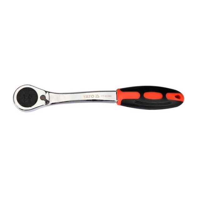 Изогнутая шестигранная трещотка YATO HEX14, HRC 42-48, с ручкой, фото  | SNABZHENIE.com.ua