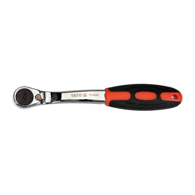 Изогнутая шестигранная трещотка YATO HEX4, HRC 42-48, с ручкой, фото  | SNABZHENIE.com.ua