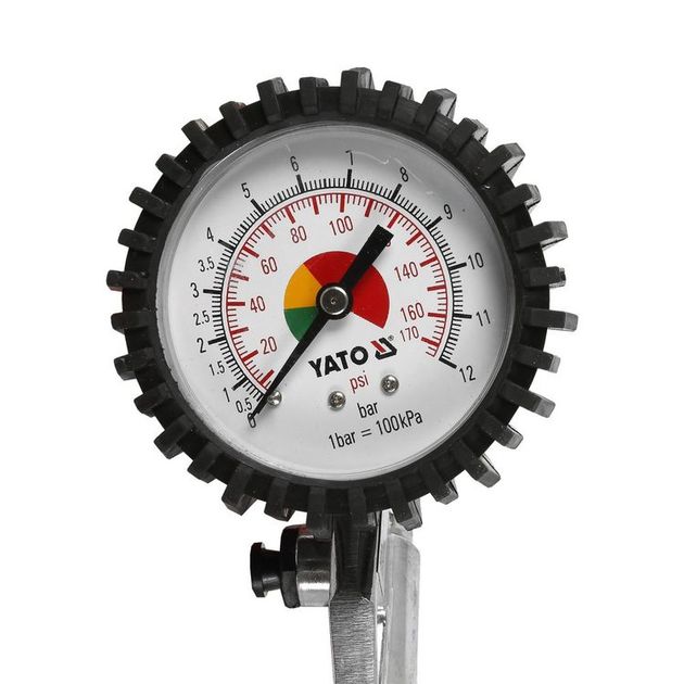 Манометр для пистолета накачки шин YATO YT-2370 (ZY237002), фото  | SNABZHENIE.com.ua