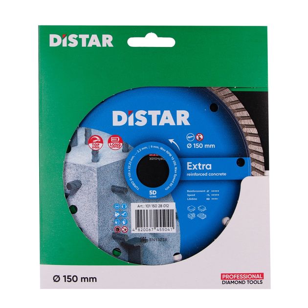Круг алмазный отрезной DISTAR Turbo Extra 150 мм 22,23 мм (10115028012), фото , изображение 9 | SNABZHENIE.com.ua Круг алмазный отрезной DISTAR Turbo Extra 150 мм 22,23 мм (10115028012), фото , изображение 9 | SNABZHENIE.com.ua