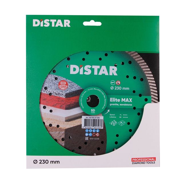 Круг алмазний відрізний DISTAR Turbo Elite Max 232 x 2,5 x 12 x 22,23 (10115127018), фото , зображення 7 | SNABZHENIE.com.ua Круг алмазний відрізний DISTAR Turbo Elite Max 232 x 2,5 x 12 x 22,23 (10115127018), фото , зображення 7 | SNABZHENIE.com.ua