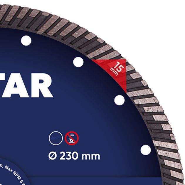 Круг алмазный DISTAR Turbo Super Max 232 x 2,6 x 15 x 22,23, фото , изображение 4 | SNABZHENIE.com.ua Круг алмазный DISTAR Turbo Super Max 232 x 2,6 x 15 x 22,23, фото , изображение 4 | SNABZHENIE.com.ua