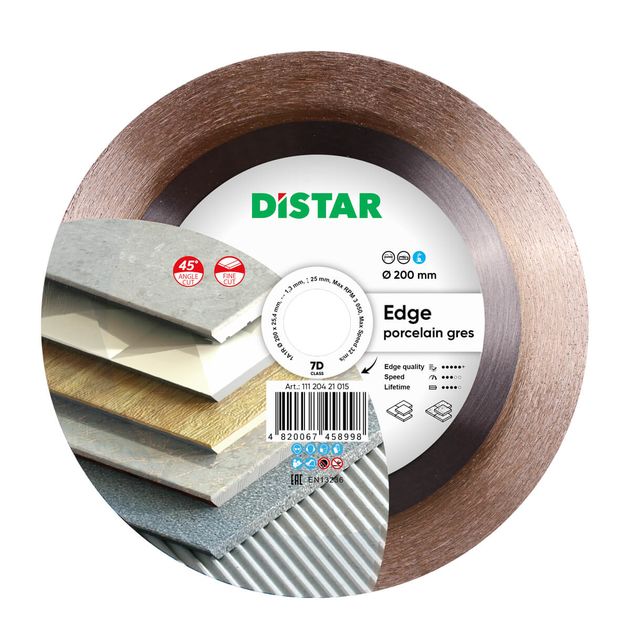 Алмазный отрезной круг DISTAR 200x1,3x25,4 Edge (11120421015), фото  | SNABZHENIE.com.ua