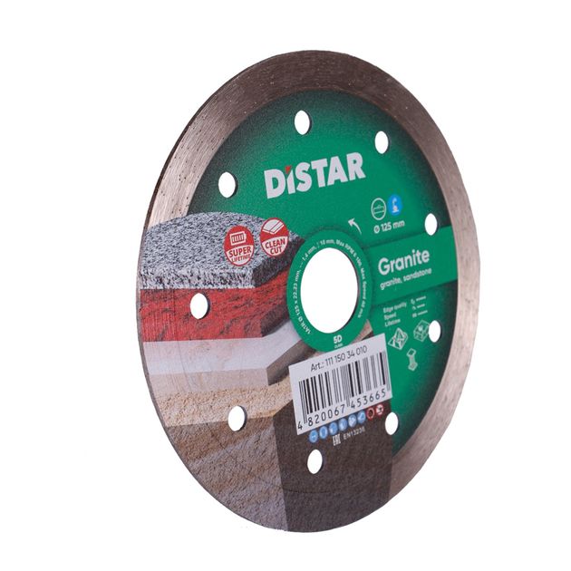 Алмазный отрезной круг DISTAR Granite 125x1.4x8x22.23 (1A1R), фото , изображение 2 | SNABZHENIE.com.ua