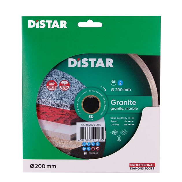 Круг алмазний відрізний DISTAR Granite 200 x 1,6 x 10 x 25,4 (1A1R) (11120034015), фото , зображення 3 | SNABZHENIE.com.ua Круг алмазний відрізний DISTAR Granite 200 x 1,6 x 10 x 25,4 (1A1R) (11120034015), фото , зображення 3 | SNABZHENIE.com.ua