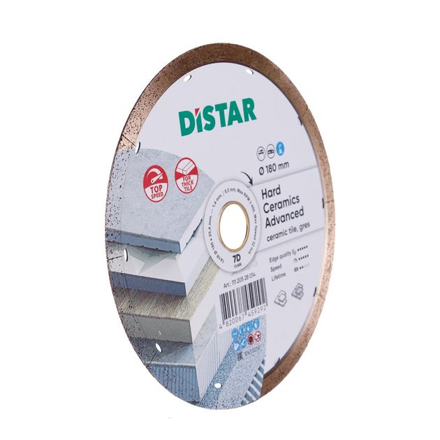 Круг алмазный DISTAR 180x1,4x8,5 Hard Ceramics Advanced, фото , изображение 4 | SNABZHENIE.com.ua Круг алмазный DISTAR 180x1,4x8,5 Hard Ceramics Advanced, фото , изображение 4 | SNABZHENIE.com.ua