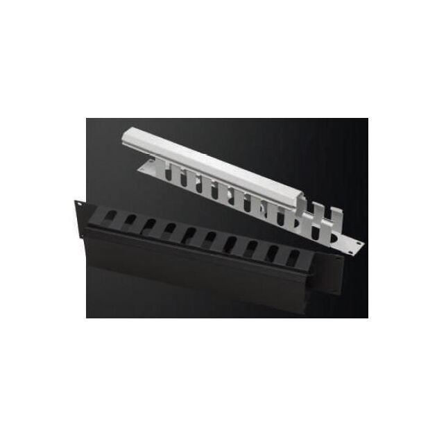 Кабельний організатор MIRSAN 19", 1U, гребінка, чорний, фото  | SNABZHENIE.com.ua
