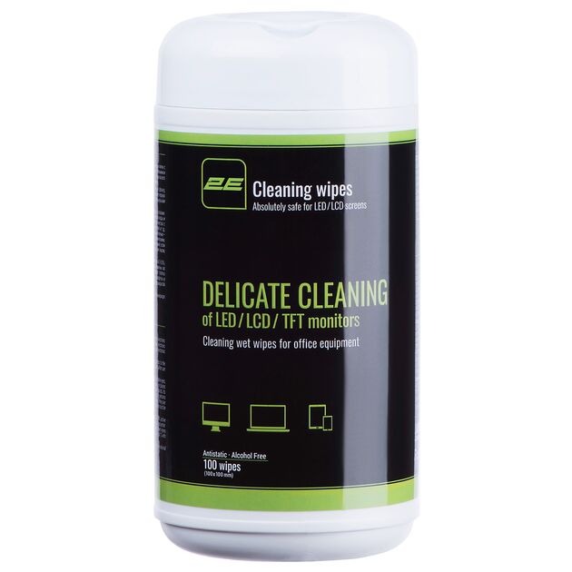 Серветки вологі 2E для оргтехніки, 10х10см, 100шт, фото  | SNABZHENIE.com.ua