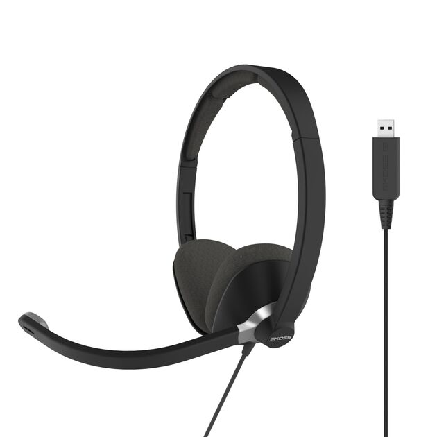 Гарнітура комп'ютерна стерео On-Ear Koss CS300, USB, Uni Mic, 2.4м, Чорний, фото  | SNABZHENIE.com.ua