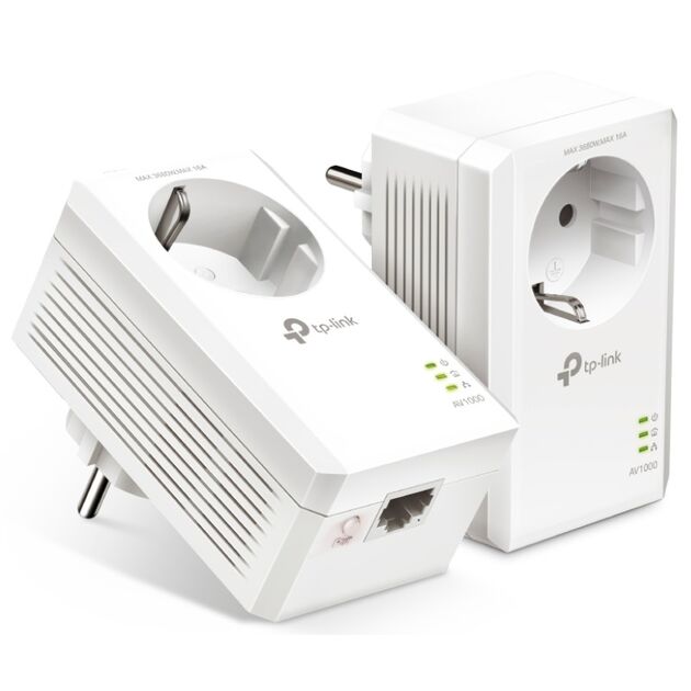 Комплект Адаптерiв Powerline TP-LINK TL-PA7017PKIT AV1000, 1xGE, (TL-PA7017 2шт), Розетка, фото  | SNABZHENIE.com.ua