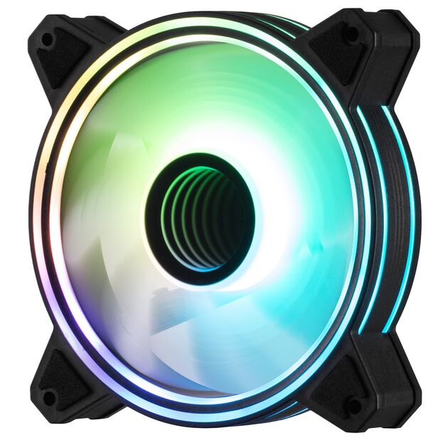 Корпусний вентилятор 2E GAMING Air Cool Infinity M ACF120IMW-ARGB, 120мм, 1200rpm, 3pin, 3pin +5VARGB, 22dBa, чорний, фото  | SNABZHENIE.com.ua