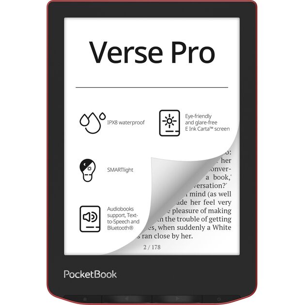Електронна книга PocketBook 634 Verse Pro, Passion Red, фото  | SNABZHENIE.com.ua
