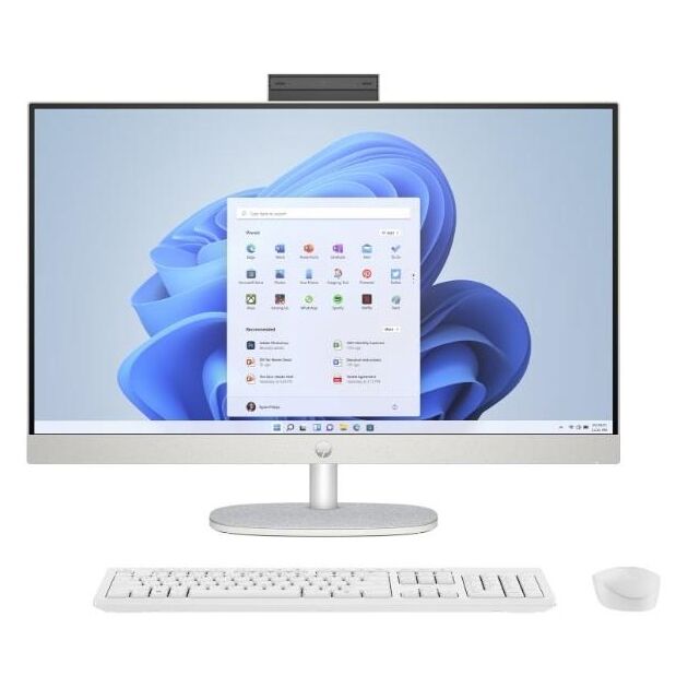 Комп'ютер персональний моноблок HP All-in-One 27" FHD IPS AG, Intel U7-155U, 16GB, F512GB, UMA, WiFi, кл+м, DOS, білий, фото  | SNABZHENIE.com.ua